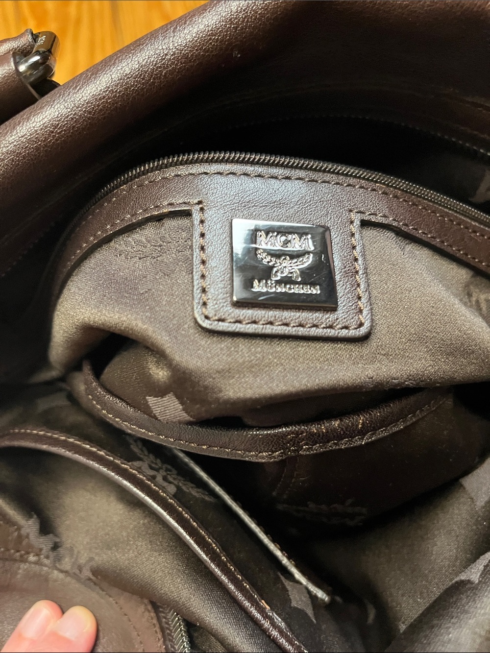 Vintage MCM München Dark Brown Leather Briefcase Travel Commuter Laptop Bag EUC - Picture 13 of 14